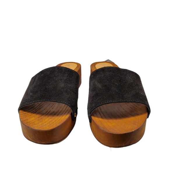 LIKE NEW Seychelles Black Suede Good Spirit Slide Sandal 8.5 - Picture 5 of 9